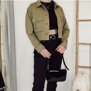 Love tree olive green jacket